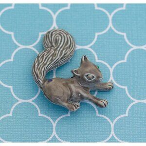 Vintage Silver Squirrel Brooch by Gerry's - R14